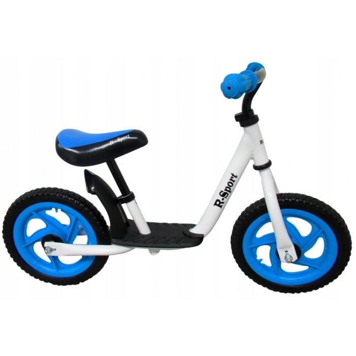 R-Sport Bicicleta copii fara pedale R5 albastru cu suport pentru picioare 11 inch varsta 2-5 ani roti din spuma EVA scaun reglabil pe inaltime sarcina maxima admisa 30 kg