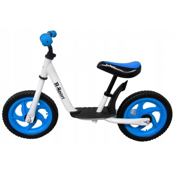 R-Sport Bicicleta copii fara pedale R5 albastru cu suport pentru picioare 11 inch varsta 2-5 ani roti din spuma EVA scaun reglabil pe inaltime sarcina maxima admisa 30 kg