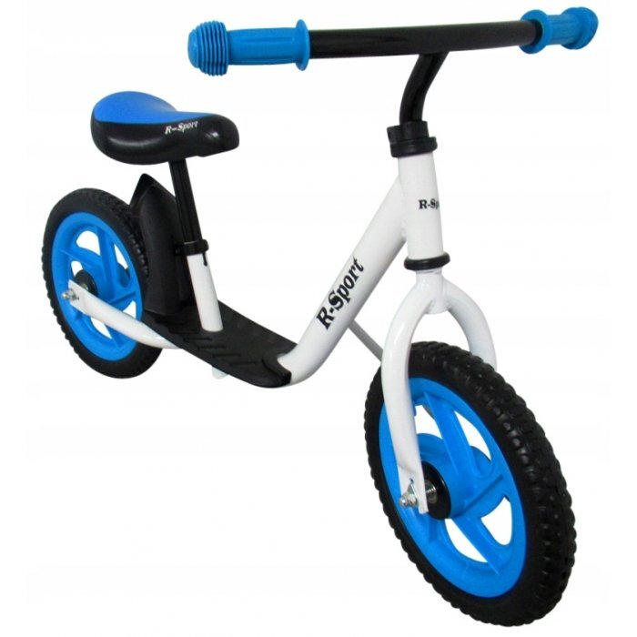R-Sport Bicicleta copii fara pedale R5 albastru cu suport pentru picioare 11 inch varsta 2-5 ani roti din spuma EVA scaun reglabil pe inaltime sarcina maxima admisa 30 kg