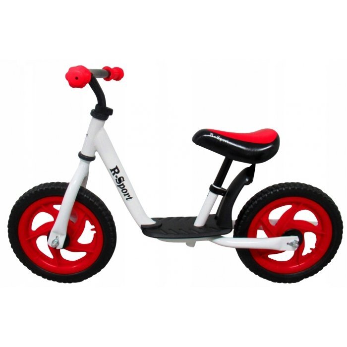 R-Sport Bicicleta copii fara pedale R5 rosu cu suport pentru picioare 11 inch varsta 2-5 ani roti din spuma EVA scaun reglabil pe inaltime sarcina maxima admisa 30 kg