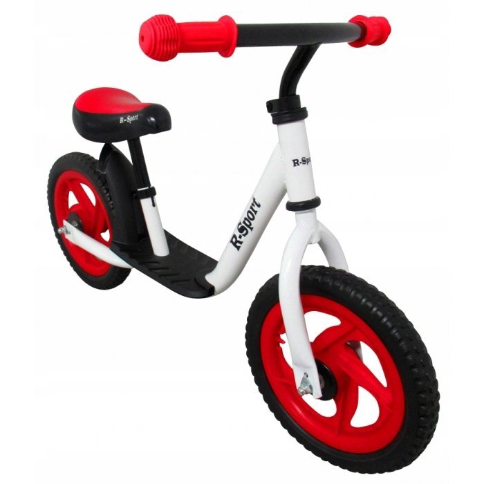 R-Sport Bicicleta copii fara pedale R5 rosu cu suport pentru picioare 11 inch varsta 2-5 ani roti din spuma EVA scaun reglabil pe inaltime sarcina maxima admisa 30 kg