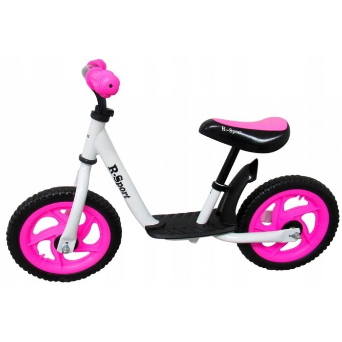 R-Sport Bicicleta copii fara pedale R5 roz cu suport pentru picioare 11 inch varsta 2-5 ani roti din spuma EVA scaun reglabil pe inaltime sarcina maxima admisa 30 kg