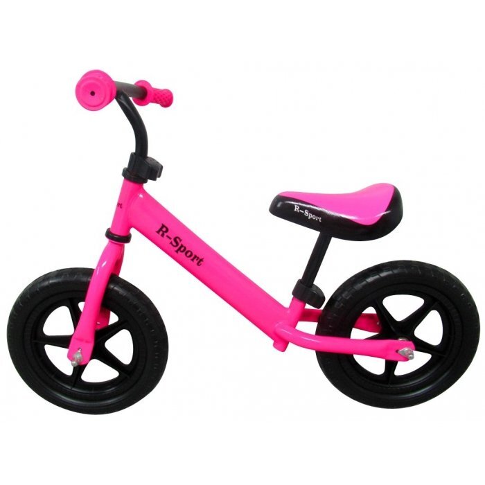 R-Sport Bicicleta copii fara pedale R7 roz 11 inch cu roti din spuma Eva varsta 2-5 ani scaun si ghidon reglabile in inaltime sarcina maxima pana la 35 kg