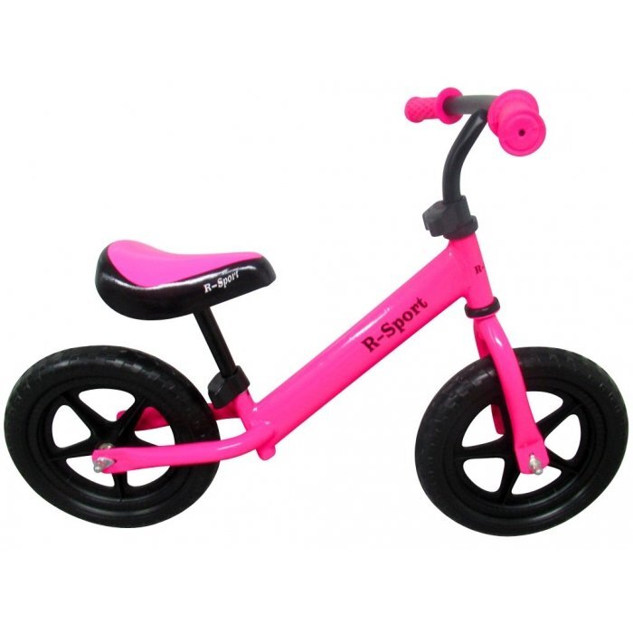 R-Sport Bicicleta copii fara pedale R7 roz 11 inch cu roti din spuma Eva varsta 2-5 ani scaun si ghidon reglabile in inaltime sarcina maxima pana la 35 kg