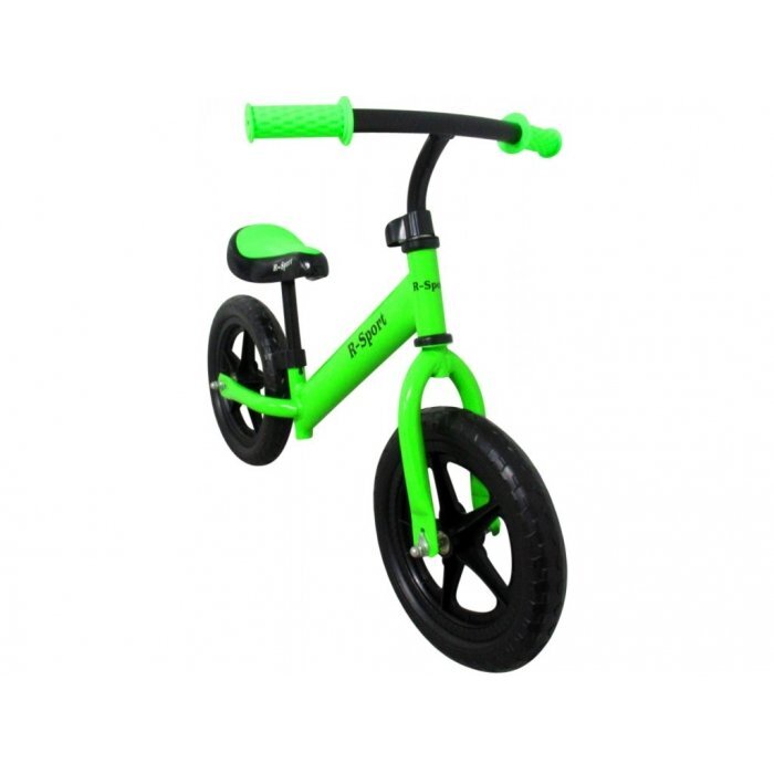 R-Sport Bicicleta copii fara pedale R7 verde 11 inch cu roti din spuma Eva varsta 2-5 ani scaun si ghidon reglabile in inaltime sarcina maxima pana la 35 kg