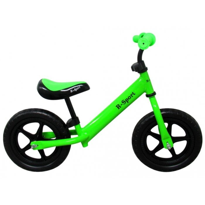R-Sport Bicicleta copii fara pedale R7 verde 11 inch cu roti din spuma Eva varsta 2-5 ani scaun si ghidon reglabile in inaltime sarcina maxima pana la 35 kg