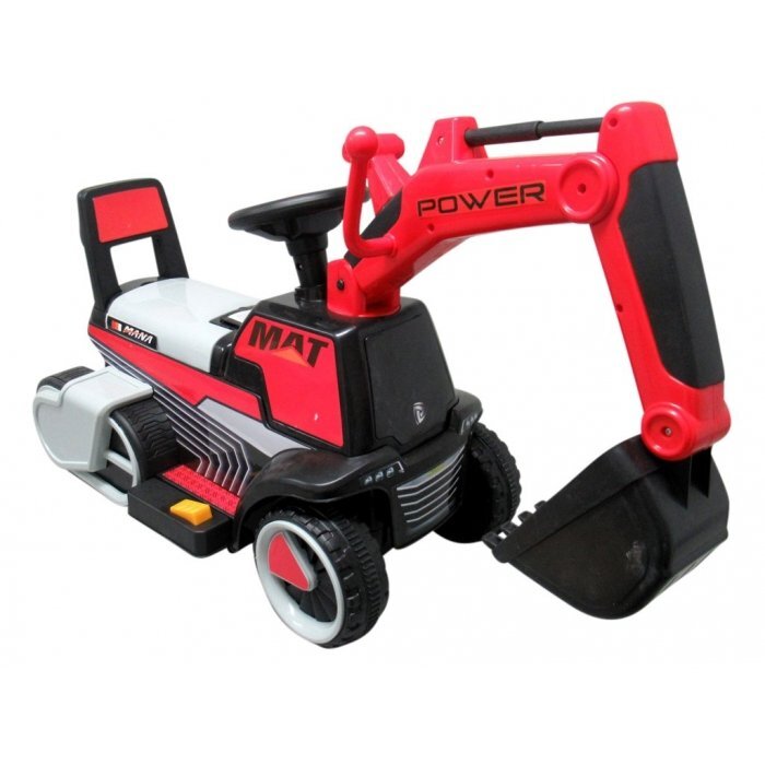 R-Sport Excavator electric pentru copii C3 rosu 25W Unitate audio si lumini led sarcina maxima 25 kg