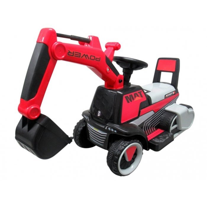 R-Sport Excavator electric pentru copii C3 rosu 25W Unitate audio si lumini led sarcina maxima 25 kg