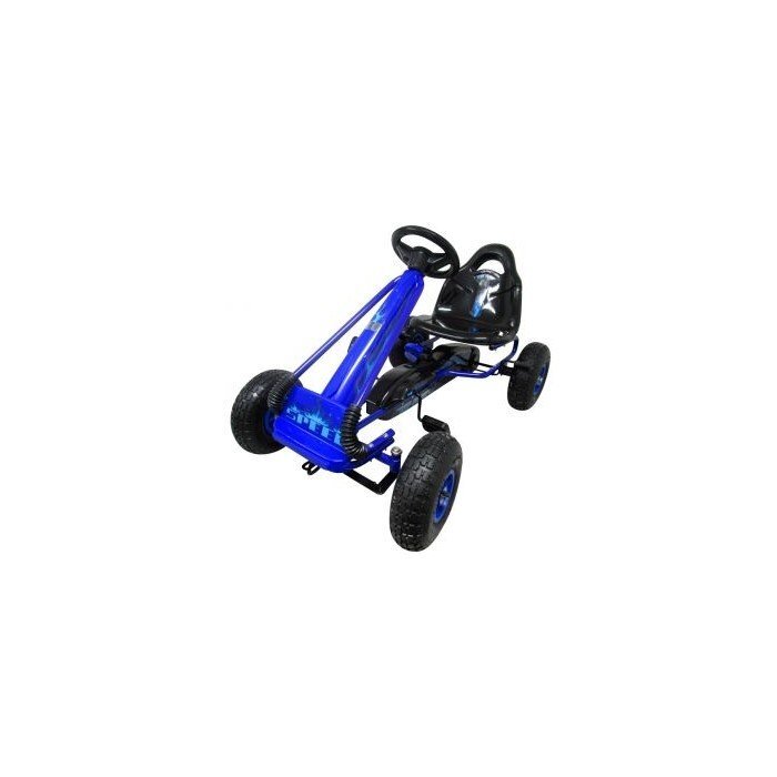 R-Sport Kart cu pedale Gokart 3-6 ani roti pneumatice din cauciuc frana de mana G3 albastru