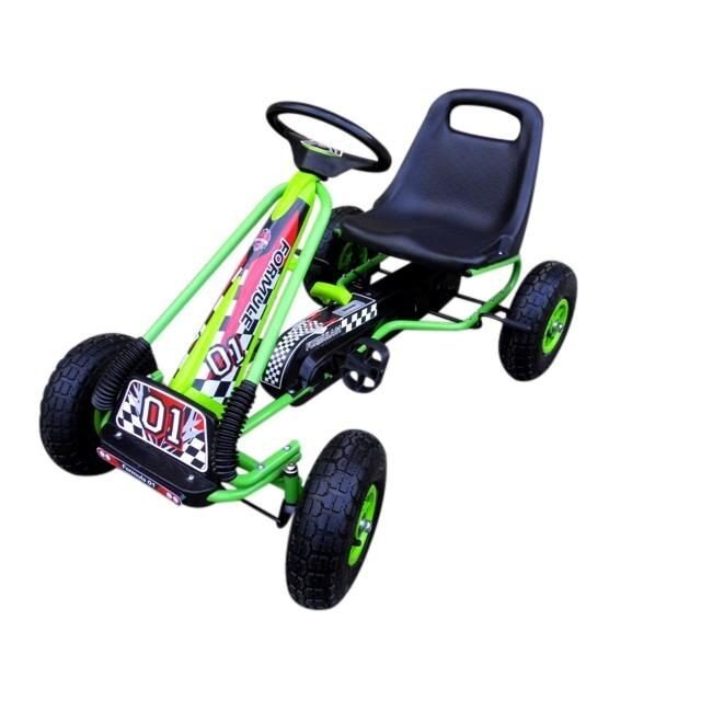 R-Sport Kart cu pedale Gokart 3-7 ani roti gonflabile G1 verde