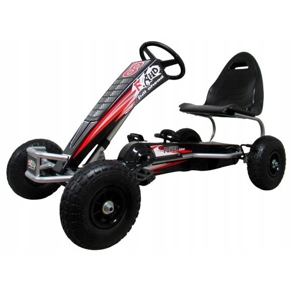 R-Sport Kart cu pedale Gokart roti gonflabile G5 4-10 ani negru