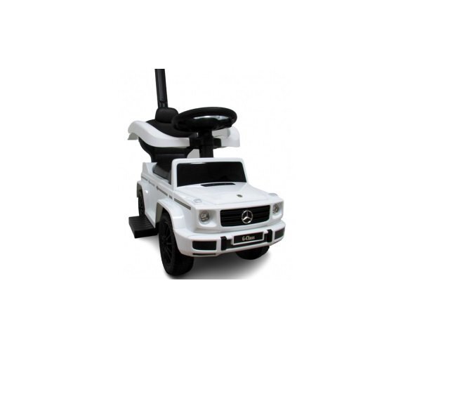 R-Sport Masinuta copii de impins Mercedes G350 AMG Alb maner parental detasabil suport pentru picioare bara de protectie melodii si claxon greutate maxima admisa 25 kg