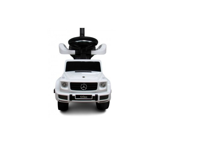 R-Sport Masinuta copii de impins Mercedes G350 AMG Alb maner parental detasabil suport pentru picioare bara de protectie melodii si claxon greutate maxima admisa 25 kg