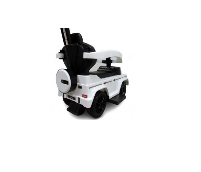 R-Sport Masinuta copii de impins Mercedes G350 AMG Alb maner parental detasabil suport pentru picioare bara de protectie melodii si claxon greutate maxima admisa 25 kg