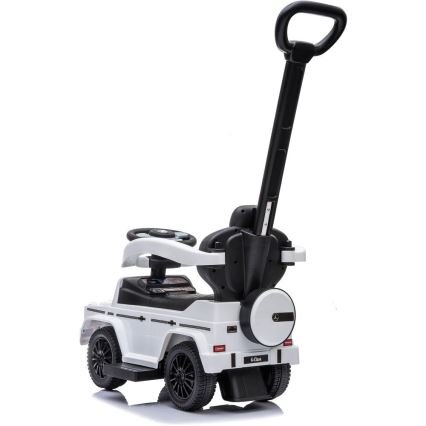 R-Sport Masinuta copii de impins Mercedes G350 AMG Alb maner parental detasabil suport pentru picioare bara de protectie melodii si claxon greutate maxima admisa 25 kg