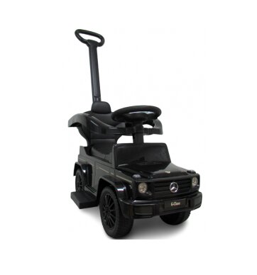 R-Sport Masinuta copii de impins Mercedes G350 Amg negru maner parental detasabil suport pentru picioare bara de protectie melodii si claxon greutate maxima admisa 25 kg