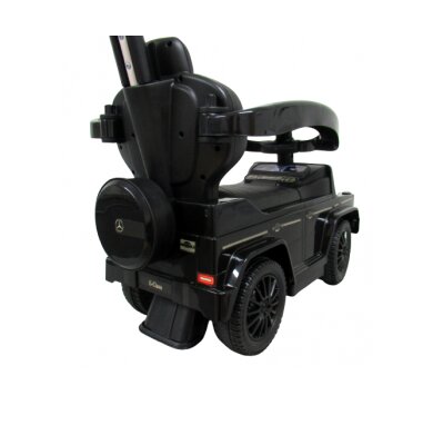 R-Sport Masinuta copii de impins Mercedes G350 Amg negru maner parental detasabil suport pentru picioare bara de protectie melodii si claxon greutate maxima admisa 25 kg