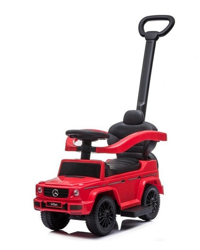 R-Sport Masinuta copii de impins Mercedes G350 AMG Rosu maner parental detasabil suport pentru picioare bara de protectie melodii si claxon greutate maxima admisa 25 kg