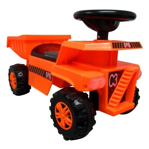 R-Sport Masinuta copii fara pedale J10 TS775 portocalie cu basculanta mobila loc de depozitare sub scaun lumini frontale stralucitoare sarcina maxima admisa 35 kg recomandata copiilor intre 1 si 3 ani