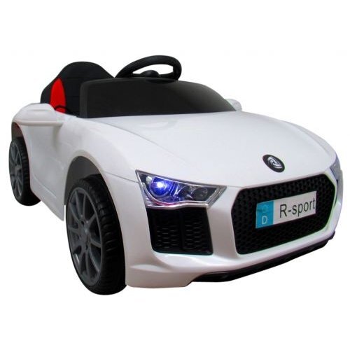 R-Sport Masinuta electrica pentru copii 60W cu telecomanda si scaun din piele Cabrio B4 628 alba