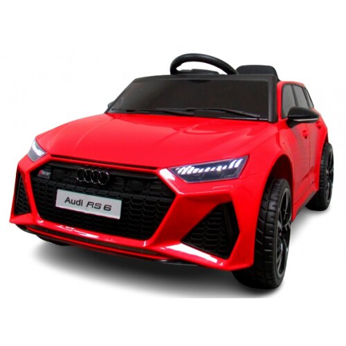 R-Sport Masinuta electrica pentru copii 70W cu telecomanda Audi RS6 rosu roti Eva si scaun piele
