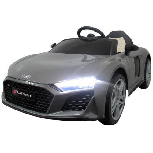 R-Sport Masinuta electrica pentru copii Audi R8 Sport Gri 70W cu telecomanda roti Eva lumini muzica si suspensii