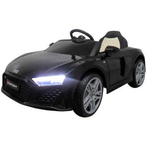 R-Sport Masinuta electrica pentru copii Audi R8 Sport Negru 70W cu telecomanda roti Eva lumini muzica si suspensii