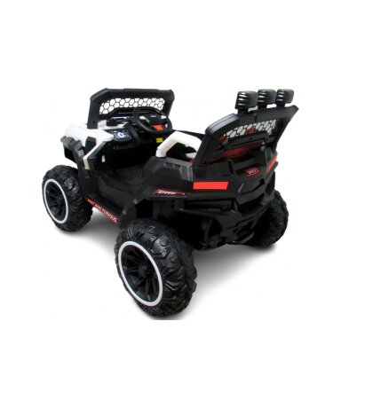 R-Sport Masinuta electrica pentru copii Buggy X9 4x4 Alb 90W cu telecomanda 12V roti gonflabile amortizoare scaun piele ecologica functie de balansare