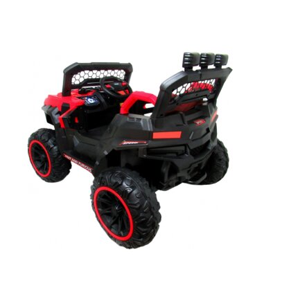 R-Sport Masinuta electrica pentru copii Buggy X9 4x4 Rosu 90W cu telecomanda 12V roti gonflabile amortizoare scaun piele ecologica functie de balansare