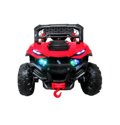 R-Sport Masinuta electrica pentru copii Buggy X9 4x4 Rosu 90W cu telecomanda 12V roti gonflabile amortizoare scaun piele ecologica functie de balansare