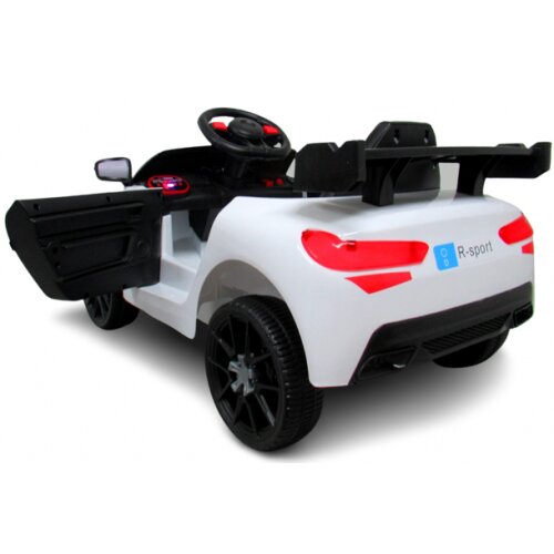 R-Sport Masinuta electrica pentru copii Cabrio A1 Alb 60W cu telecomanda si functie de balansare