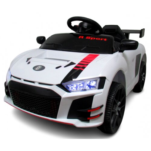 R-Sport Masinuta electrica pentru copii Cabrio A1 Alb 60W cu telecomanda si functie de balansare