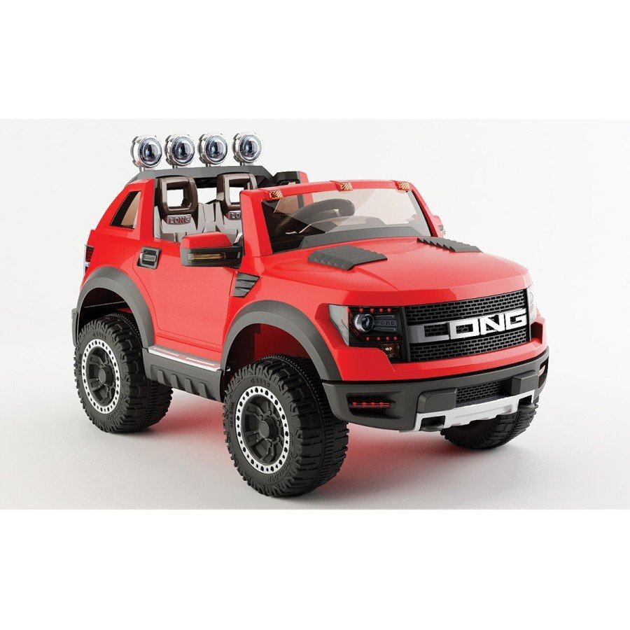 R-Sport Masinuta electrica pentru copii Cabrio LONG BBH-1388 Rosu 90W cu roti EVA 12V amortizoare panou muzica usi cu deschidere centura de siguranta sarcina maxima 30 kg