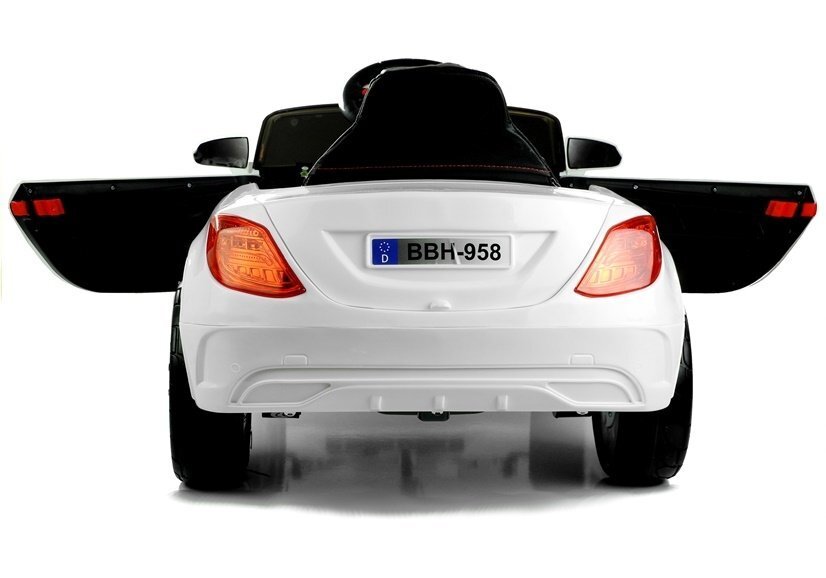 R-Sport Masinuta electrica pentru copii Cabrio M4 BBH-958 Alb 50W cu telecomanda 12V pornire lenta usi si portbagaj cu deschidere panou muzica lumini sarcina maxima 30 kg