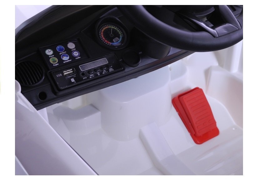 R-Sport Masinuta electrica pentru copii Cabrio M4 BBH-958 Alb 50W cu telecomanda 12V pornire lenta usi si portbagaj cu deschidere panou muzica lumini sarcina maxima 30 kg