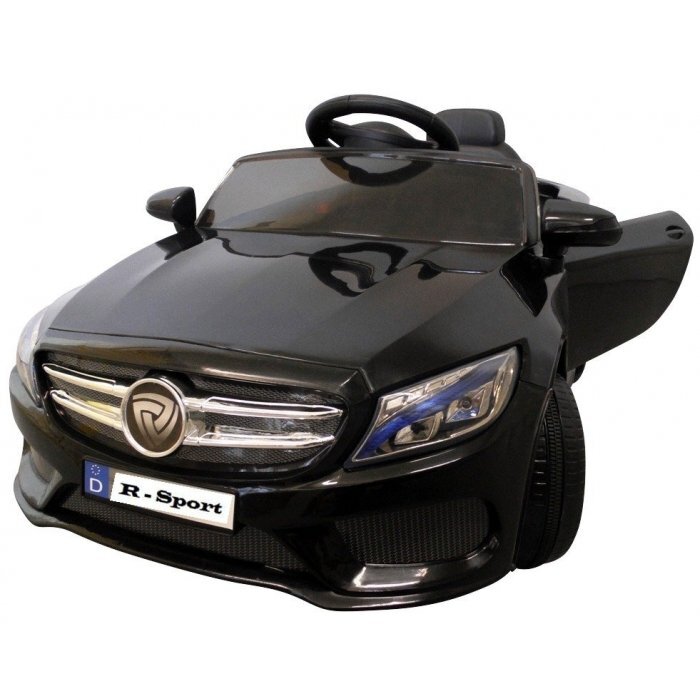 R-Sport Masinuta electrica pentru copii Cabrio M4 BBH-958 Negru 50W cu telecomanda 12V pornire lenta usi si portbagaj cu deschidere panou muzica lumini sarcina maxima 30 kg