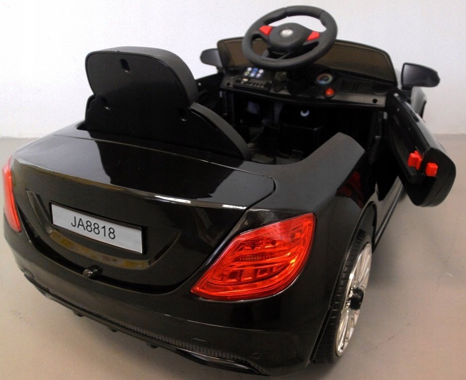 R-Sport Masinuta electrica pentru copii Cabrio M4 BBH-958 Negru 50W cu telecomanda 12V pornire lenta usi si portbagaj cu deschidere panou muzica lumini sarcina maxima 30 kg