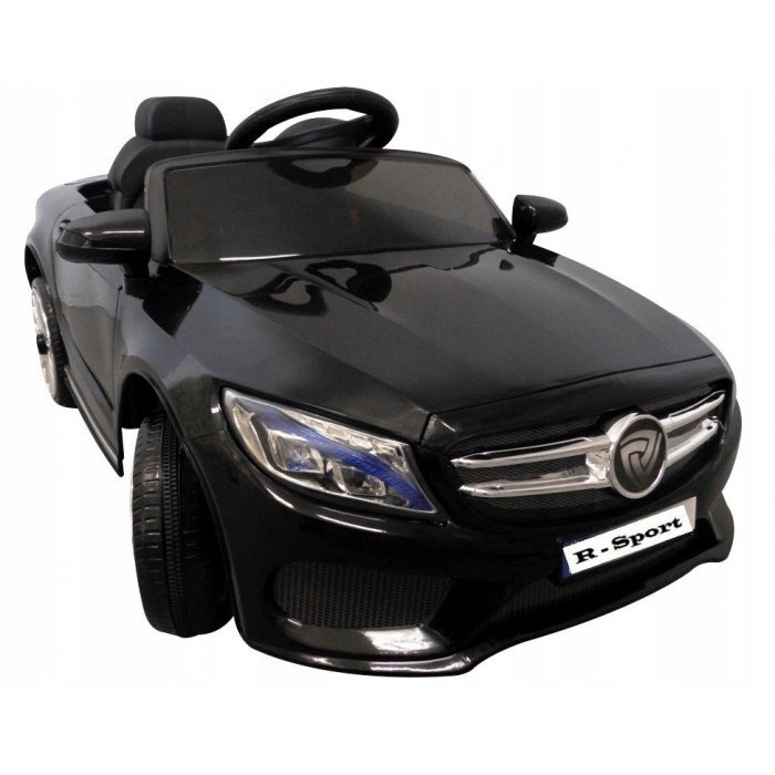 R-Sport Masinuta electrica pentru copii Cabrio M4 BBH-958 Negru 50W cu telecomanda 12V pornire lenta usi si portbagaj cu deschidere panou muzica lumini sarcina maxima 30 kg