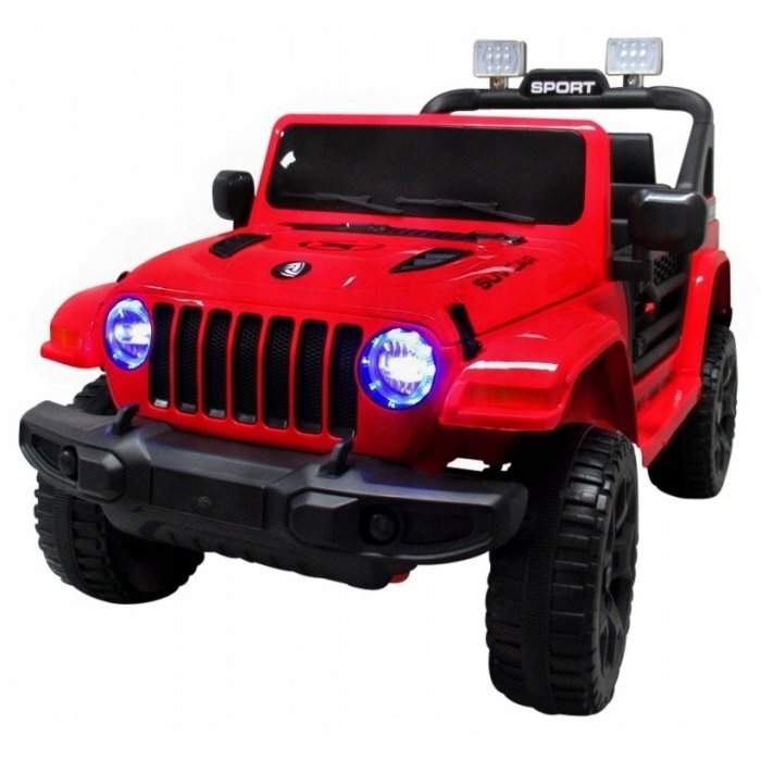R-Sport Masinuta electrica pentru copii Jeep X10 TS-159 Rosu 70W cu telecomanda si functie de balansare 12V usi cu deschidere panou muzica centura de siguranta sarcina maxima 30 kg