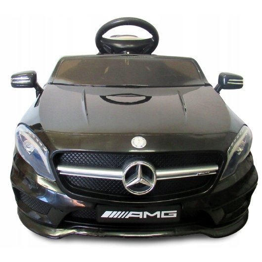 R-Sport Masinuta electrica pentru copii Mercedes GLA45 Negru 70W cu telecomanda roti EVA si scaun piele pornire lenta lumini panou de muzica 2 usi cu deschidere