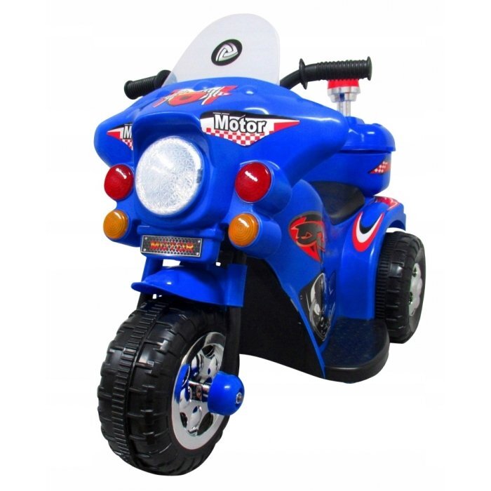 R-Sport Motocicleta electrica pentru copii M7 albastra 20W cu muzica lumini si pedala acceleratie