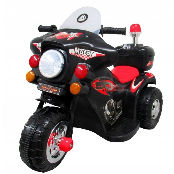 R-Sport Motocicleta electrica pentru copii M7 neagra 20W cu muzica lumini si pedala acceleratie