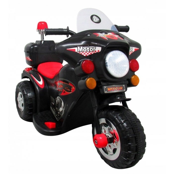 R-Sport Motocicleta electrica pentru copii M7 neagra 20W cu muzica lumini si pedala acceleratie