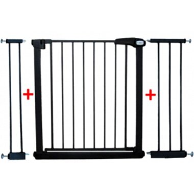 R-Sport Poarta de siguranta din metal S3 negru 79-115 cm