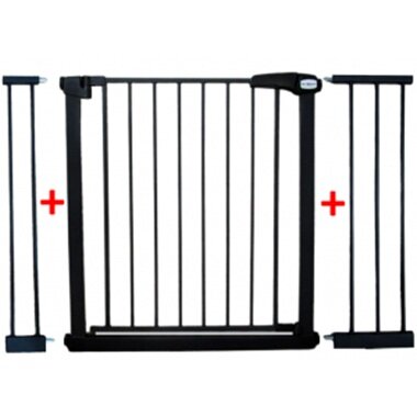 R-Sport Poarta de siguranta din metal S3 negru 79-115 cm