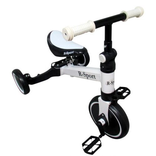 R-Sport Tricicleta multifunctionala 4 in 1 cu pedale detasabile P8 alb varsta 2-5 ani roti din spuma EVA inaltime reglabila sarcina maxima admisa 25 kg
