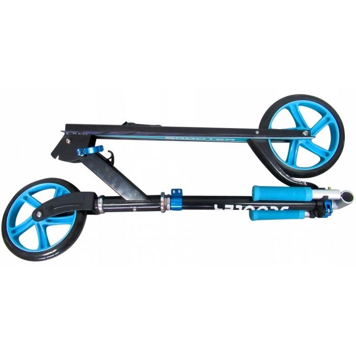 R-Sport Trotineta H4 albastra pliabila cu 2 roti din cauciuc ghidon reglabil greutate admisa 100 kg