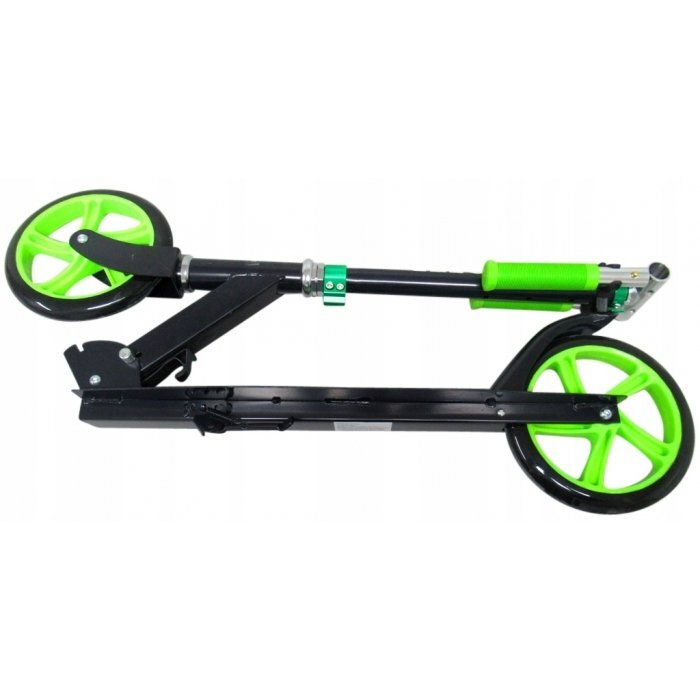 R-Sport Trotineta H4 verde pliabila cu 2 roti din cauciuc ghidon reglabil greutate admisa 100 kg
