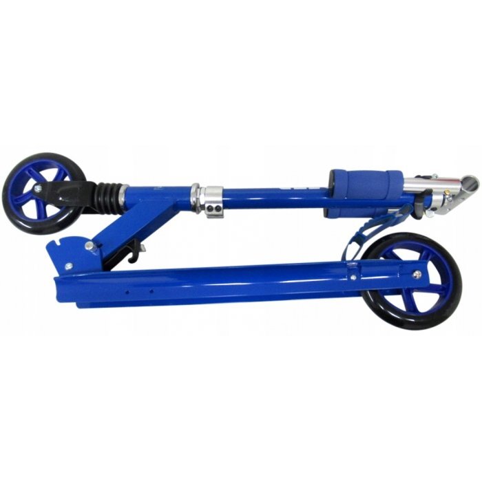 R-Sport Trotineta H5 albastra cu 2 roti pliabila roti din cauciuc ghidon reglabil greutate admisa 100 kg