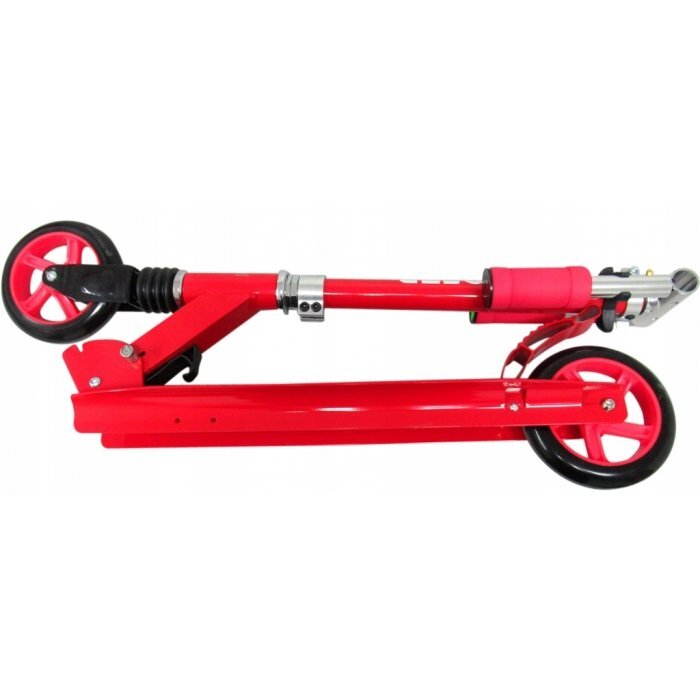 R-Sport Trotineta H5 rosie cu 2 roti pliabila roti din cauciuc ghidon reglabil greutate admisa 100 kg